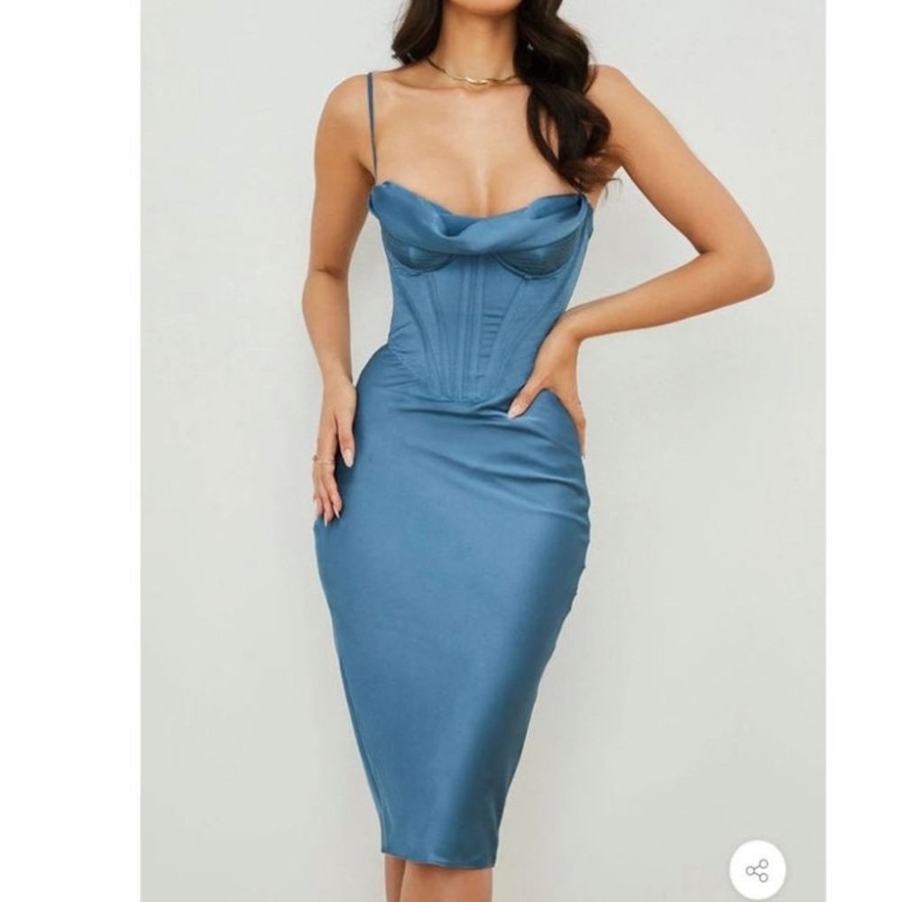 House of CB corset silk dress